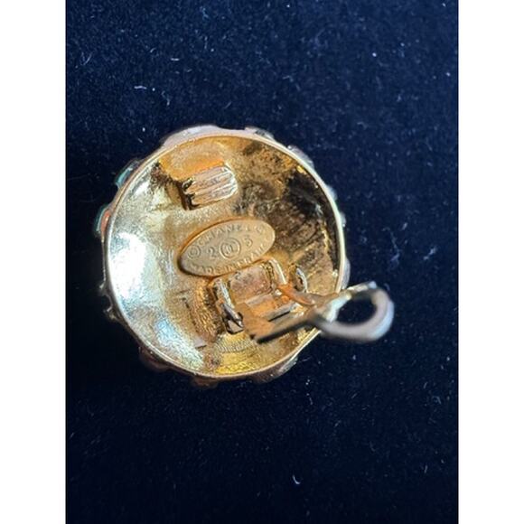 RARE Vintage Chanel 24K Gold Plated Collection by Karl Lagerfeld CC Clip-Ons* - Picture 6 of 8